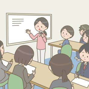 研修の様子のイラスト
