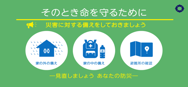 災害（地震・風水害）に対する備えをしておきましょうへのリンク