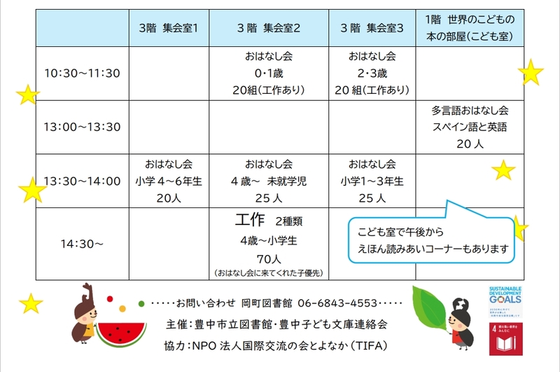 子どもと本のまつりプログラム