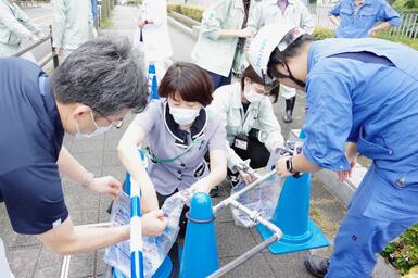 消火栓からの応急給水