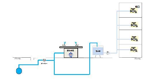 飲み水栓のイラスト