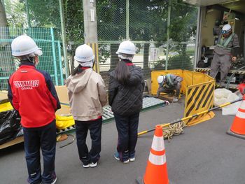 下水道工事の巡視