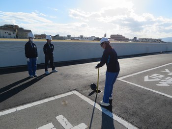 断水している様子