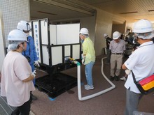 給水タンク車からの加圧給水