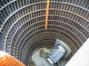 立坑の上に立ったようす
