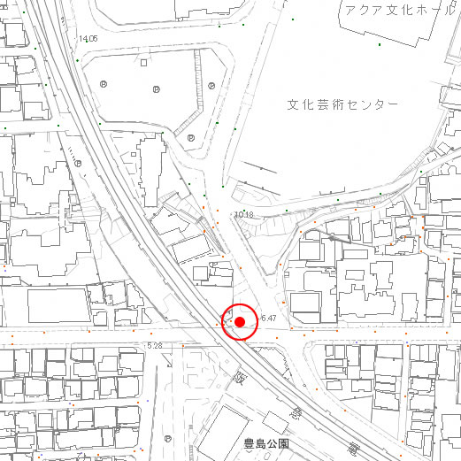 マンホール設置場所地図　曽根駅周辺