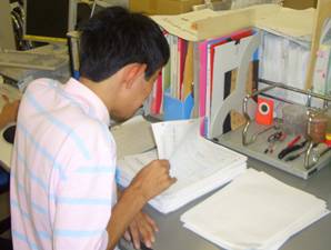 書類確認　写真