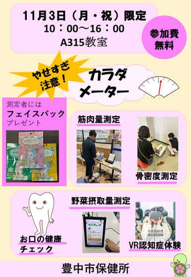 やせすぎ注意！カラダメーターのチラシ