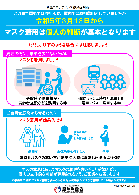 マスク着用の考え方について