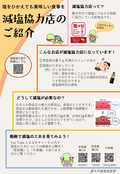減塩協力店のご紹介チラシ