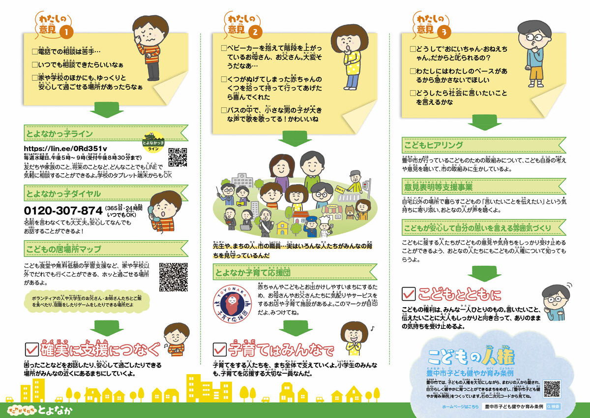 2025こどもすこやか育みプラン（小学生向けリーフレット）中面