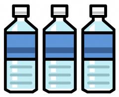 水の入ったペットボトルイラスト