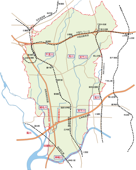 豊中市河川マップ