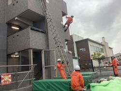 訓練展示をしている様子