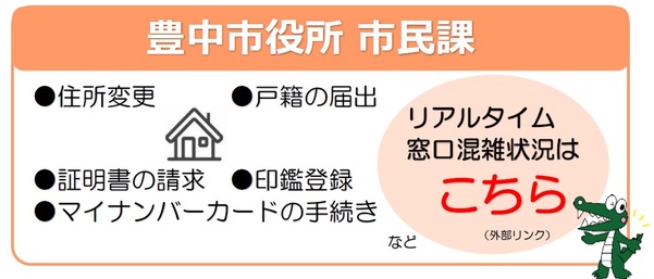 豊中市役所混雑状況