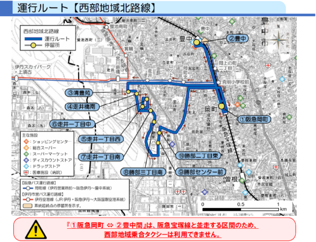 北路線ルート略図