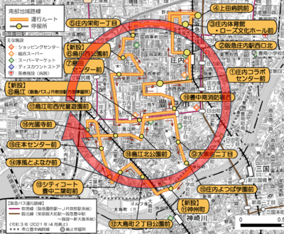 西側ルートの時計回りの図