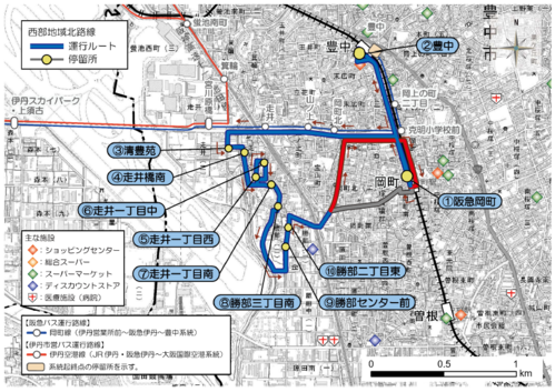 見直し後の西部地域北路線