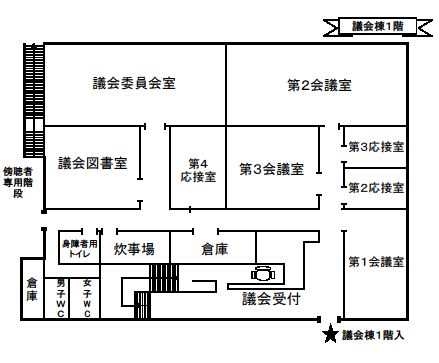 議会棟1階平面図