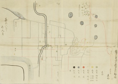 江戸時代の原田村の絵図