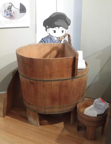 むかしのお風呂(鉄砲風呂)の写真